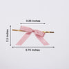 50 Pcs 3inch Dusty Rose Satin Pre Tied Ribbon Bows, Gift Basket Party Favor Bags Decor - Classic