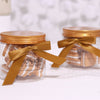 50 Pcs 3inch Gold Satin Pre Tied Ribbon Bows, Gift Basket Party Favor Bags Decor - Classic