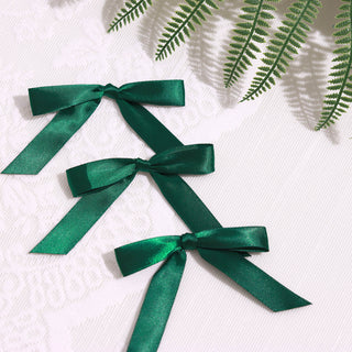 Enhance Your Event Decor with Hunter Emerald Green Satin Ribbon Bows