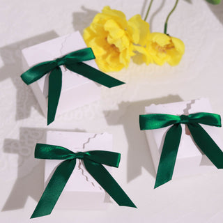 Versatile and Stylish Hunter Emerald Green Satin Ribbon Bows
