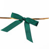 50 Pcs 3inch Hunter Green Satin Pre Tied Ribbon Bows, Gift Basket Party Favor Bags Decor - Classic#whtbkgd