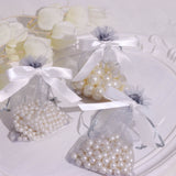 50 Pcs 3inch White Satin Pre Tied Ribbon Bows, Gift Basket Party Favor Bags Decor - Classic