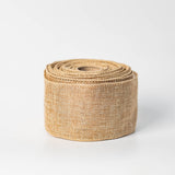 2.5inch x 10 Yards Natural Tone Wired Burlap Ribbon Wholesale