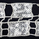 Glamourous Clear Sequined Crocheted Heavy Lace Ribbon Trim 3.9" x 5yards - White
