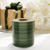 50 Yards | 4inch Green Ti Leaf Two Sided Floral Waterproof Satin Ribbon