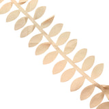 50ft | 4inch Champagne Leaf Petal Taffeta Ribbon Sash, Artificial DIY Fabric Garlands#whtbkgd