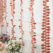 Terracotta (Rust) Leaf Petal Taffeta Ribbon Sash, Artificial DIY Fabric Garlands