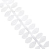 50ft | 4inch White Leaf Petal Taffeta Ribbon Sash, Artificial DIY Fabric Garlands#whtbkgd