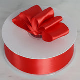 50 Yards 1.5inch Red Single Face Decorative Satin Ribbon#whtbkgd