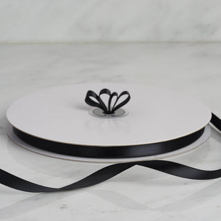 Black Satin Ribbon for Elegant Event Decor