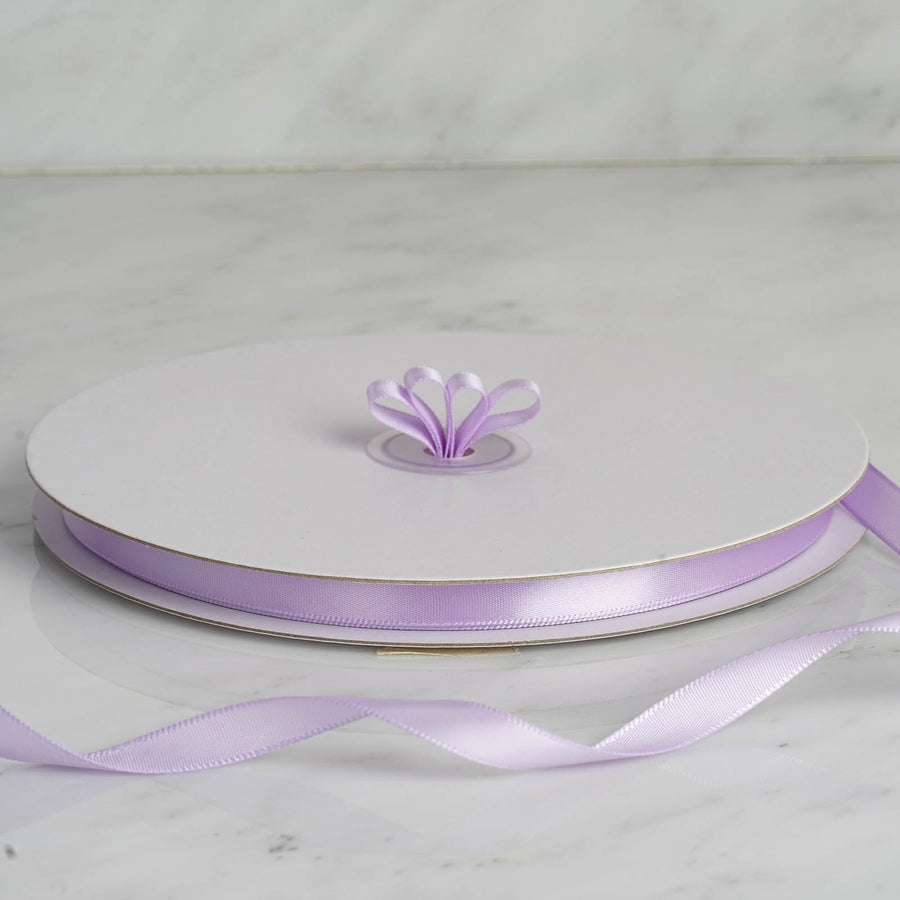 100 Yards 3/8inch Lavender Lilac Decorative Satin Ribbon#whtbkgd