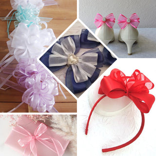 Elevate Your Event Decor with Navy Blue Sheer Organza Ribbon