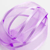 25 Yards | 7/8inch DIY Lavender Lilac Organza Ribbon With Satin Edge