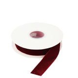 Burgundy 1inch Velvet Single Faced Ribbon Spool DIY Craft Supply Velvet & Nylon Ribbon Roll#whtbkgd