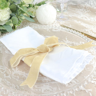 Elevate Your Event Décor with Champagne Velvet Ribbon