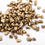 Pack of 2 Lbs | Metallic Gold Decorative Crushed Gravel | Pebble Stone Vase Fillers