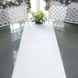 3ftx50ft White Glitter Wedding Aisle Runner Non-Woven Red Carpet Runner Hollywood, Glam Parties