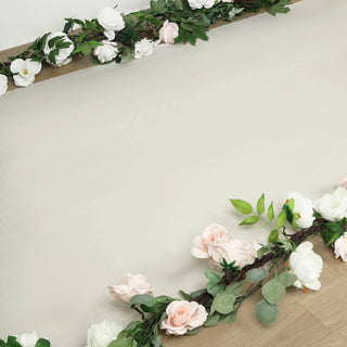 Make a Grand Entrance with the 40x100ft Ivory PVC Aisle Runner