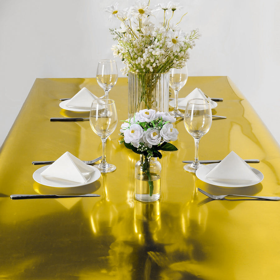 3ftx65ft Metallic Gold Glossy Mirrored Wedding Aisle Runner Non-Woven Red Carpet Runner Prom Parties