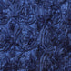 14inchx108inch Navy Blue Grandiose 3D Rosette Satin Table Runner#whtbkgd