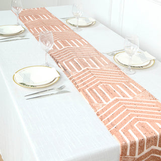 Enhance Your Event Decor with the Rose Gold Sequin Table Runner