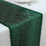 12x108 inches Hunter Emerald Green Premium Sequin Table Runners