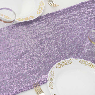 Enhance Your Event Decor with Lavender Premium Sequin Table Runner