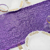 12"x108" Purple Sequin Table Runners