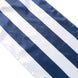 12" x 108" | Navy & White | Stripe Satin Table Runners