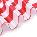 12" x 108" | Red & White | Stripe Satin Table Runners