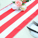 12" x 108" | Red & White | Stripe Satin Table Runners