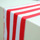 12 x 108 Inch | Red & White | Stripe Satin Table Runners