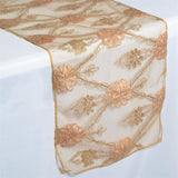 Gold Lace Netting Extravagant Fashionista Style Table Runner#whtbkgd