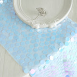 13x108 inches Iridescent Blue Big Payette Sequin Table Runner
