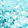 13x108 inch Turquoise Big Payette Sequin Table Runner#whtbkgd
