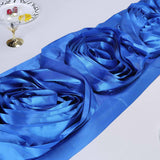 Royal Blue Silk Large Rosette Satin Table Runner