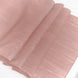 12inch x 108inch Accordion Crinkle Taffeta Table Runner - Dusty Rose#whtbkgd