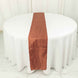 Terracotta (Rust) Accordion Crinkle Taffeta Linen Table Runner