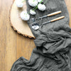 10ft Charcoal Gray Gauze Cheesecloth Boho Table Runner