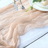 10ft Blush / Rose Gold Gauze Cheesecloth Boho Table Runner