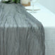 10ft Gray Gauze Cheesecloth Boho Table Runner