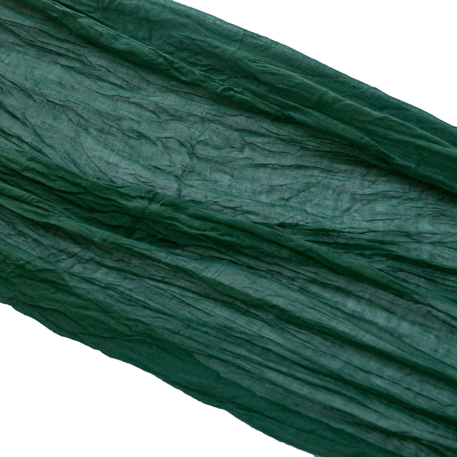 10ft Hunter Emerald Green Gauze Cheesecloth Boho Table Runner