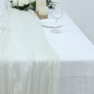 Perfect Ivory Gauze Cheesecloth Table Decor
