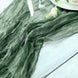 10ft Olive Green Gauze Cheesecloth Boho Table Runner