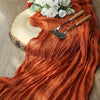 10ft Terracotta Gauze Cheesecloth Boho Table Runner#whtbkgd