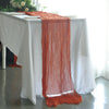 10ft Terracotta Gauze Cheesecloth Boho Table Runner