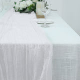 10ft White Gauze Cheesecloth Boho Table Runner
