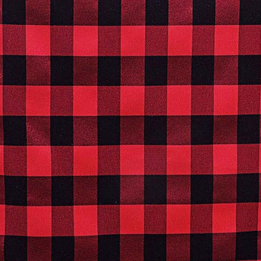 Buffalo Plaid Table Runner | Black / Red | Gingham Polyester Checkered Table Runner#whtbkgd