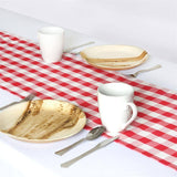 Perfect for Any Occasion - Red / White Gingham Polyester Checkered Table Runner