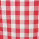 Wholesale Gingham Checkered Polyester Dinner Restaurant Table Top Wedding Catering Party Runner - WHITE / RED#whtbkgd